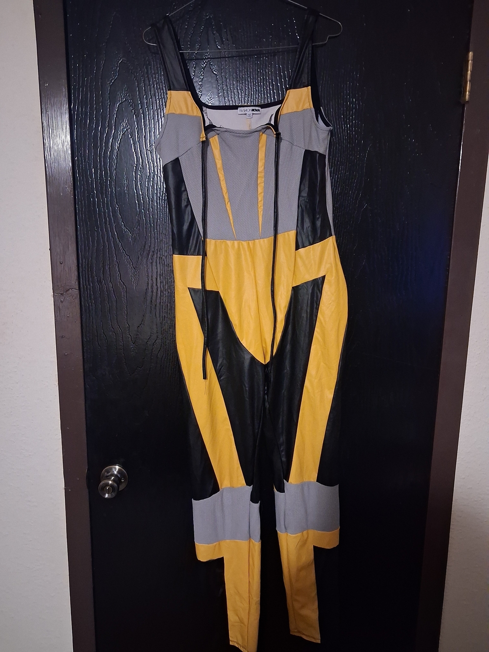 Bold Colorblock Yellow & Black Jumpsuit Size XL